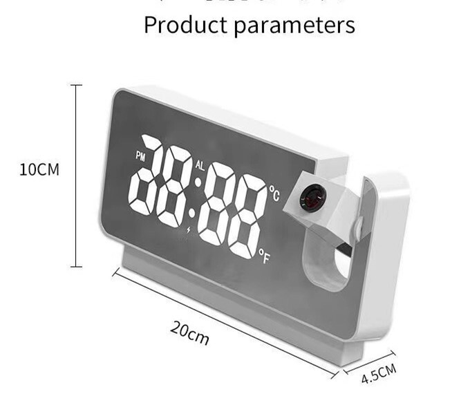  ساعت پروژکشن زیبا و کاربردی جهت اتاق خواب شما همراه با نمایش زمان ودما بر روی دیوار و سقف اتاق شما 